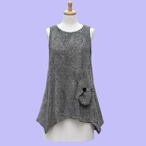 1990s Papa Vancouver Knit Lace Whimsy Grey Fairy Mini Dress